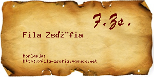 Fila Zsófia névjegykártya