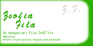 zsofia fila business card